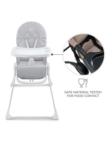 Kinderkraft BINCI столче за хранене LIGHT GREY