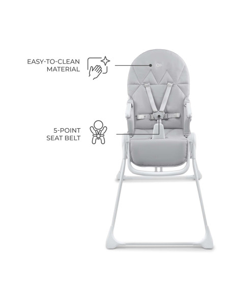 Kinderkraft BINCI столче за хранене LIGHT GREY
