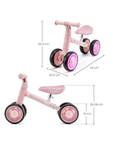 Kinderkraft CUTIE FLASH колело за баланс PINK