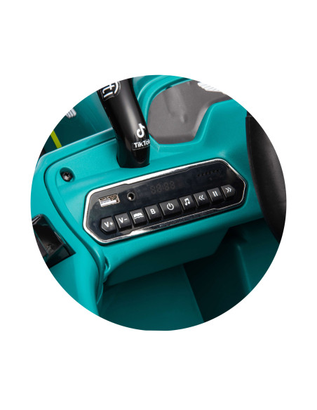 Електрическа кола Aston Martin зелена