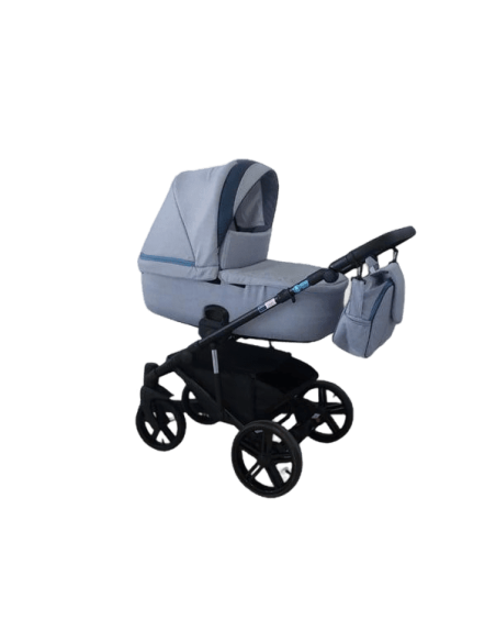 Adbor-Бебешка количка Piuma 3в1 цвят: син лен
