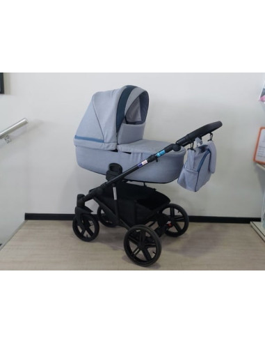Adbor-Бебешка количка Piuma 3в1 цвят: син лен