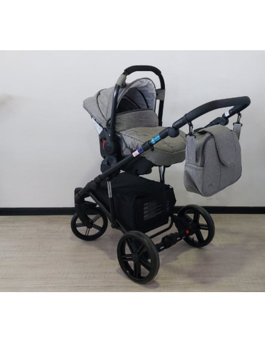 Adbor-Бебешка количка Piuma 3в1 цвят: син лен