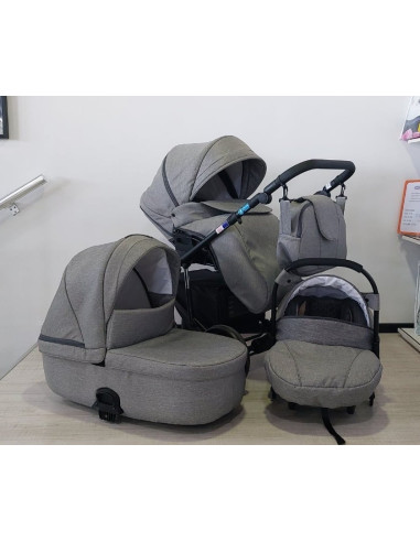 Adbor-Бебешка количка Piuma 3в1 цвят: син лен