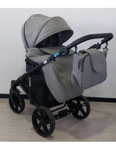 Adbor-Бебешка количка Piuma 3в1 цвят: син лен