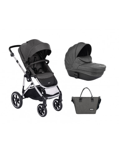 Комбинирана количка 2в1 с твърд кош Thea Dark Grey