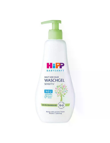 HIPP Babysanft 90121 За коса и тяло, душ гел, 400 мл