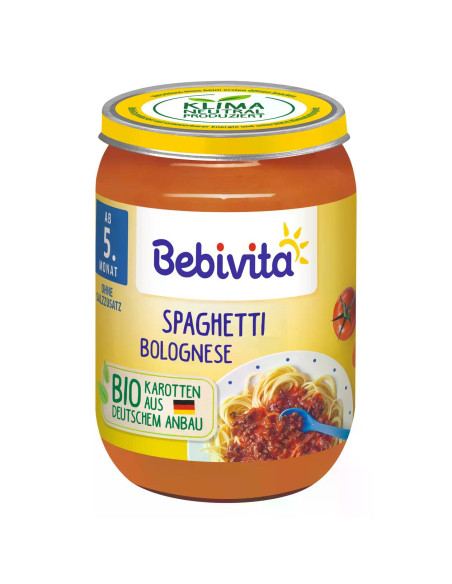 BEBIVITA Спагети болонезе, пюре, 190гр.