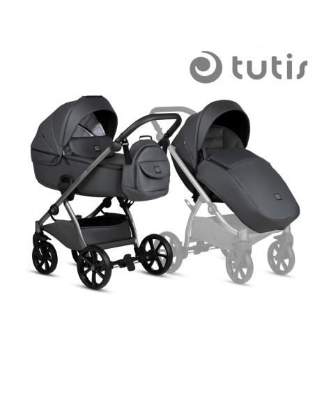 Tutis UNO 5+ Leather бебешка количка 2в1 166 Licorice