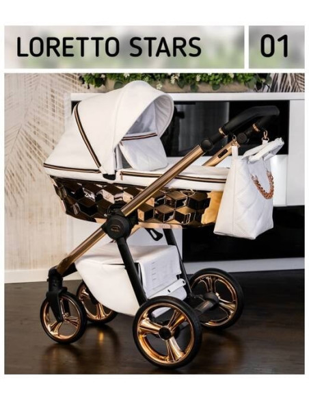 Adbor-бебешка количка 3в1 Loretto Stars: 01