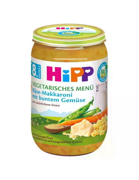 HIPP 6521 Био Макарони, Сирене, Зеленчуци, храна за бебе, 220гр.