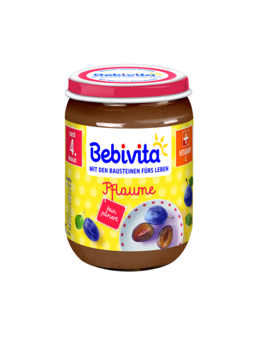 BEBIVITA 9% ДДС Сливи 1690, пюре, 190 гр