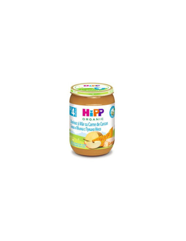 HIPP 9% ДДС 6183 Био Пюре Тиква С Пуйка И Ябълка, пюре, 190 гр
