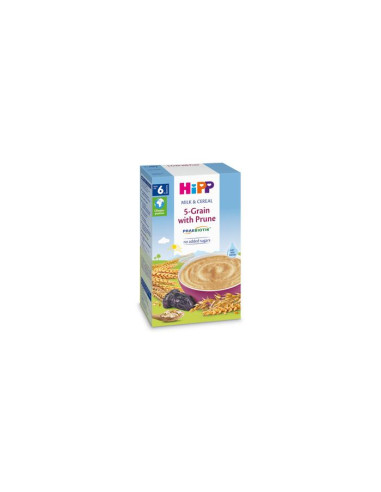 HIPP 9% ДДС 2918 5 зърнени култури със Сливи, инстантна каша, 250 гр