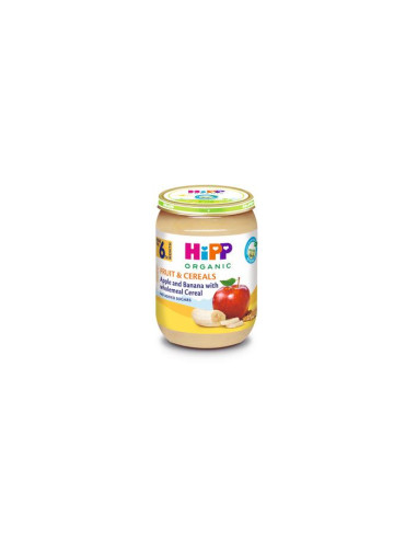 HIPP 9% ДДС пълнозърнеста, ябълки, банани 4803, каша, 190 гр