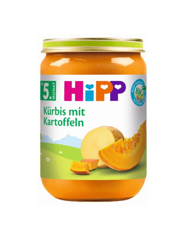 HIPP 9% ДДС 4145 Тиква, Картофи, пюре, 190 гр