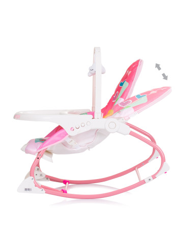 Музикален шезлонг "Енджой"розов