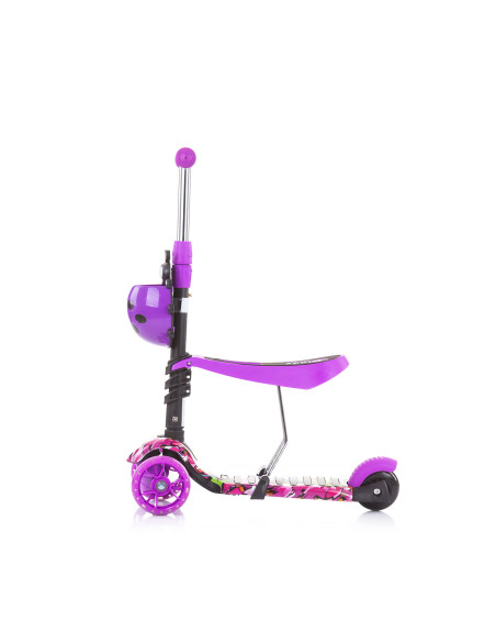 Детски скутер "Киди Ево" лила графити