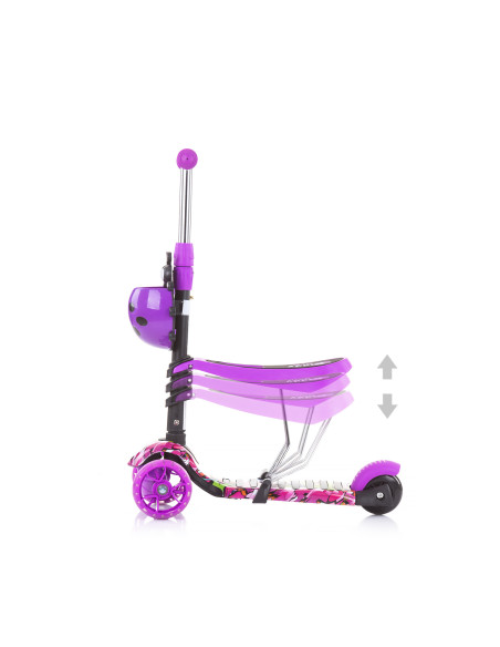 Детски скутер "Киди Ево" лила графити