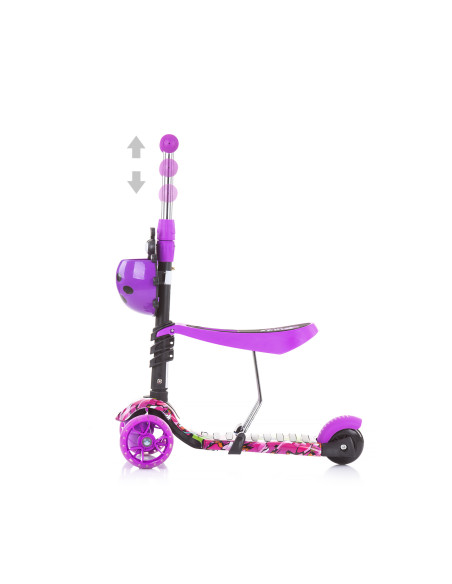 Детски скутер "Киди Ево" лила графити