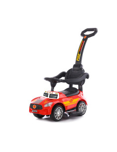 Кола за яздене с дръжка Пожарна червена