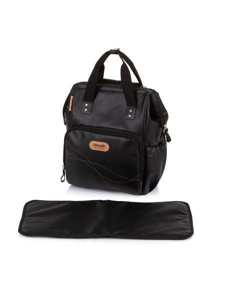 Раница/Чанта за количка черна кожа