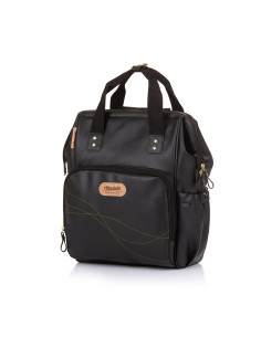 Раница/Чанта за количка черна кожа 2