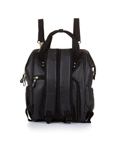 Раница/Чанта за количка черна кожа