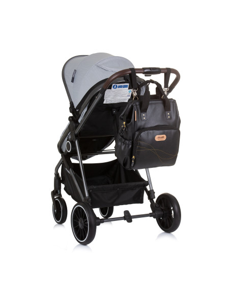 Раница/Чанта за количка черна кожа