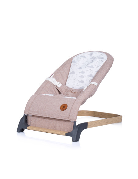 Бебешки шезлонг "Ноа" хумус+дърво