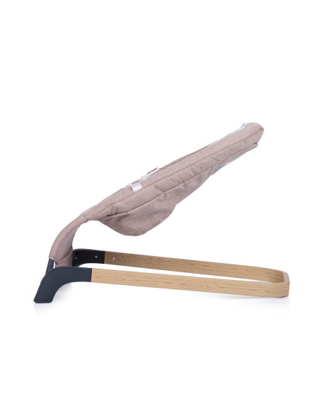 Бебешки шезлонг "Ноа" хумус+дърво