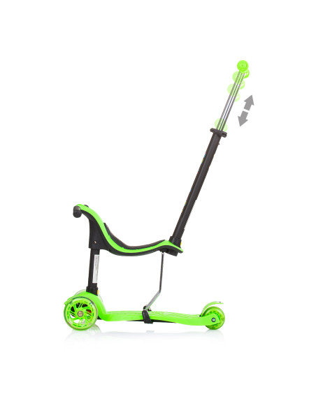 Скутер "Мулти Плюс"с дръжка зелен