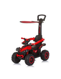 Количка за яздене с дръжка "ATV" червена