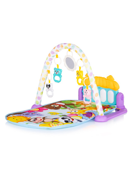 Постелка за гимнастика "Зоо парти" лила