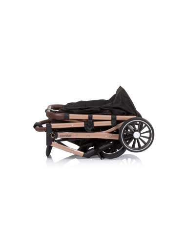Детска количка "COMBO" обсидиан/злато