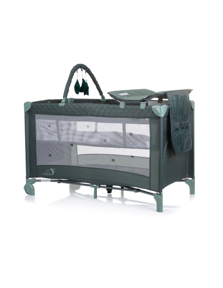 Детска преносима кошара Luna зелена