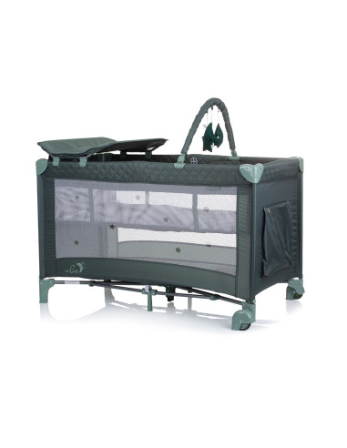 Детска преносима кошара Luna зелена