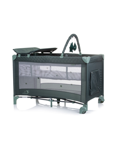 Детска преносима кошара Luna зелена