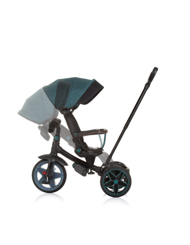 Триколка със сенник "Дерби" синьо-зелена