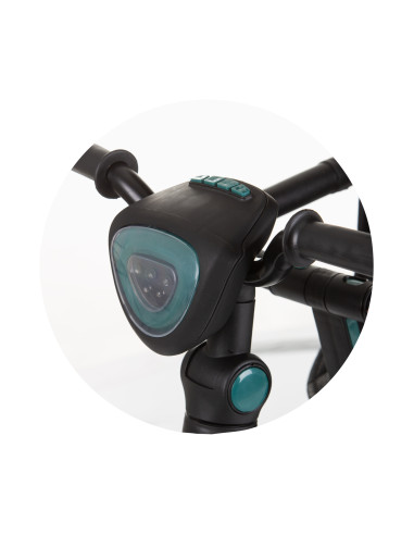 Триколка със сенник "Дерби" синьо-зелена