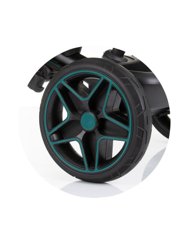 Триколка със сенник "Дерби" синьо-зелена