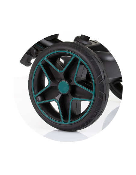 Триколка със сенник "Дерби" синьо-зелена