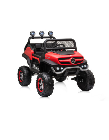 Eлектрически джипMercedes UNIMOG червенEVA,кожена