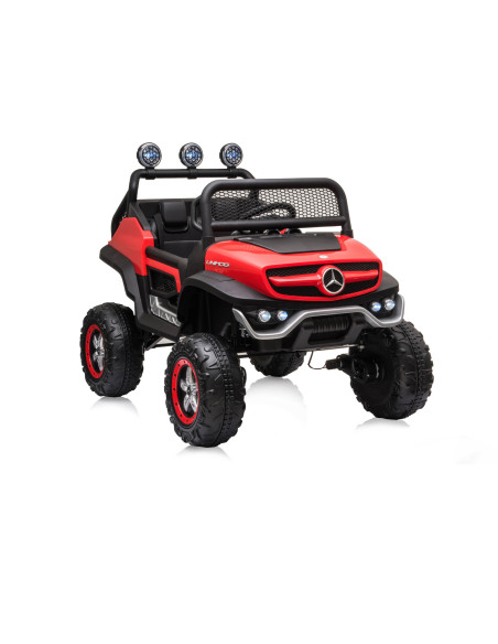 Eлектрически джипMercedes UNIMOG червенEVA,кожена