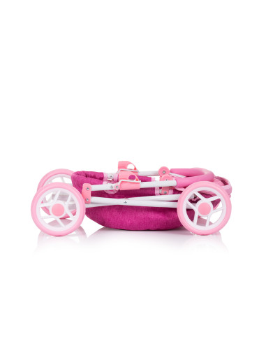 Количка за кукли "Дейзи" розов лен