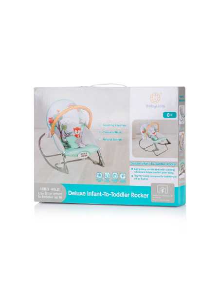 Музикален шезлонг "Melody"зелен