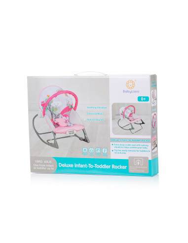 Музикален шезлонг "Melody"розов