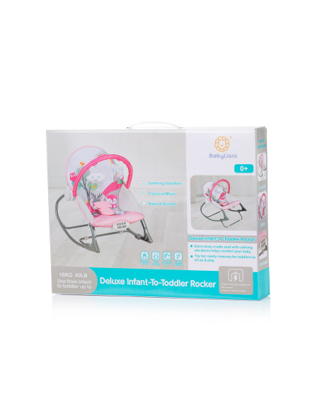 Музикален шезлонг "Melody"розов