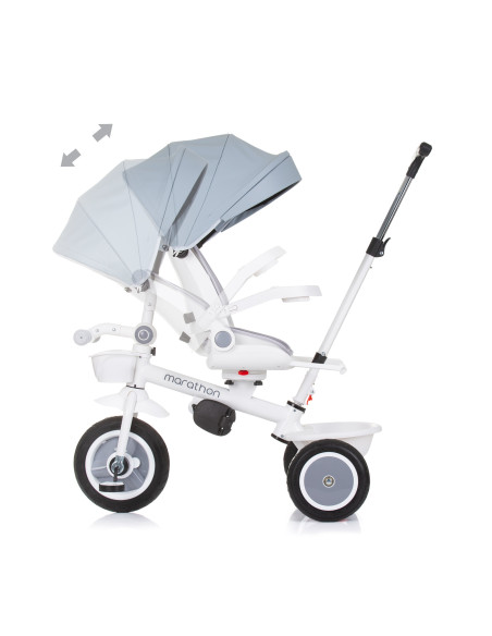 Триколка със сенник Маратон пепелно сиво