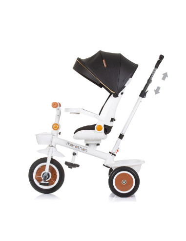 Триколка със сенник Маратон черно/бяла